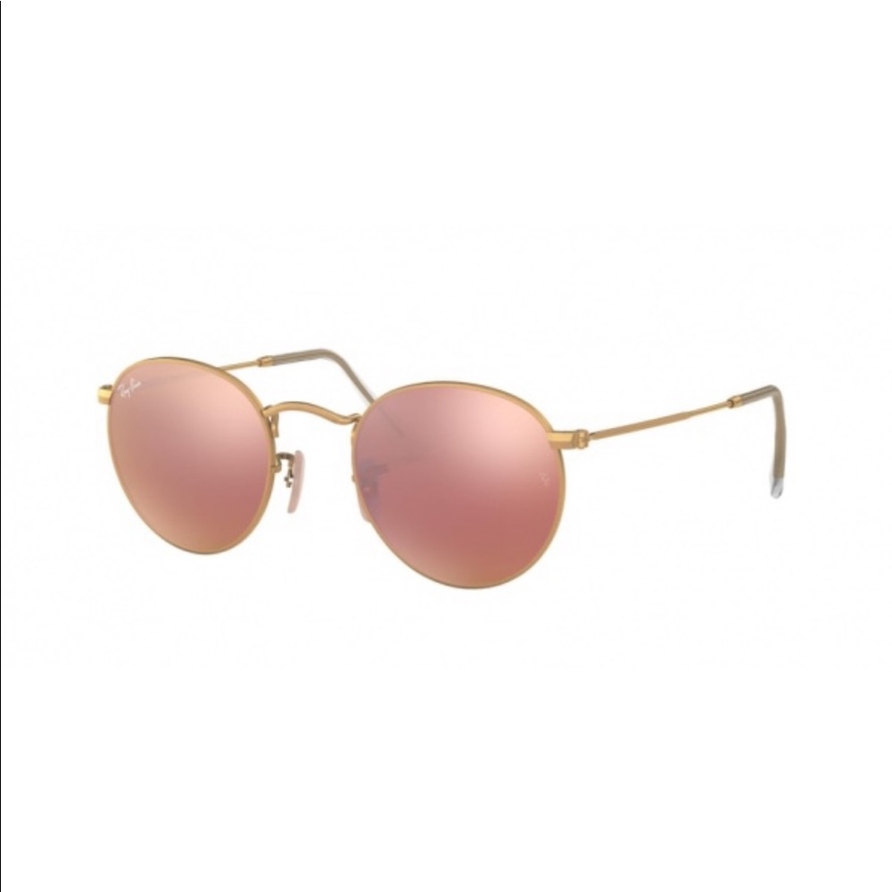 used ray ban round sunglasses - pink/gold